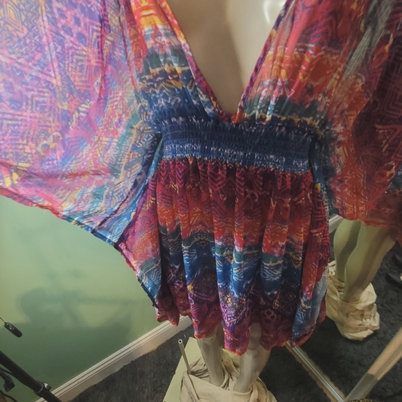 Jessica Simspon Multicolor Cutout Swimsuit Coverup - Picture 7 of 12